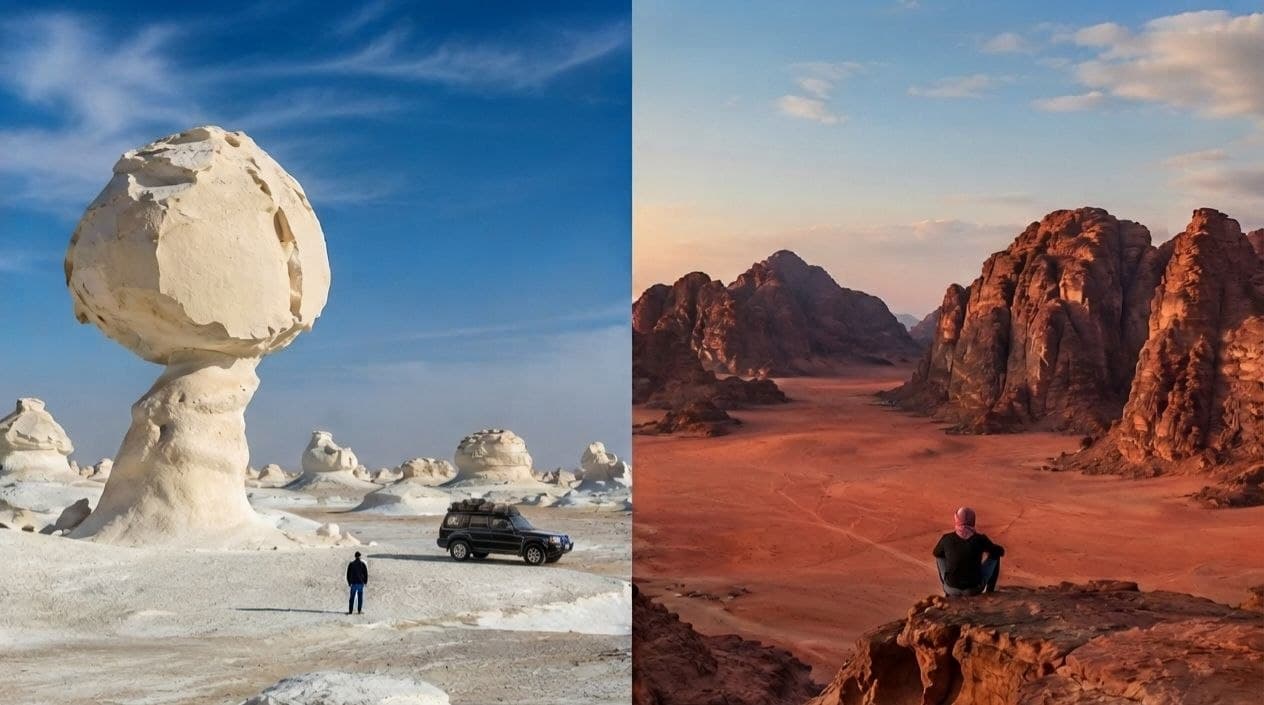 White Desert vs Wadi Rum