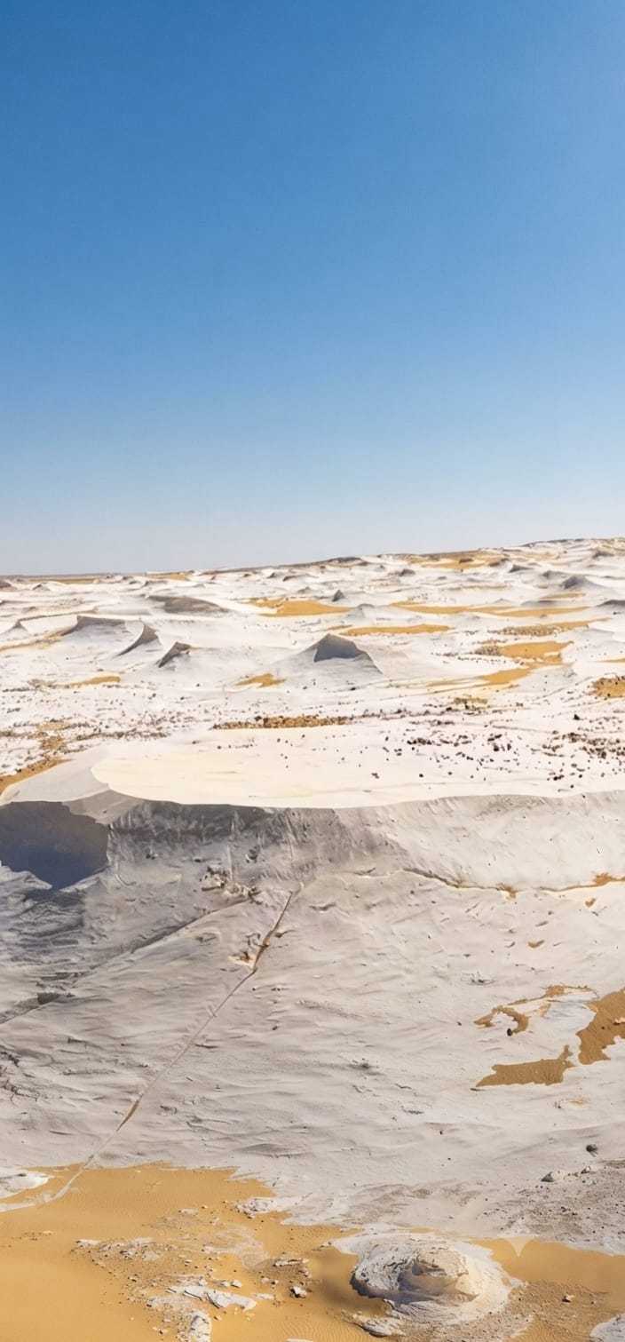 White Desert dunes at sunset